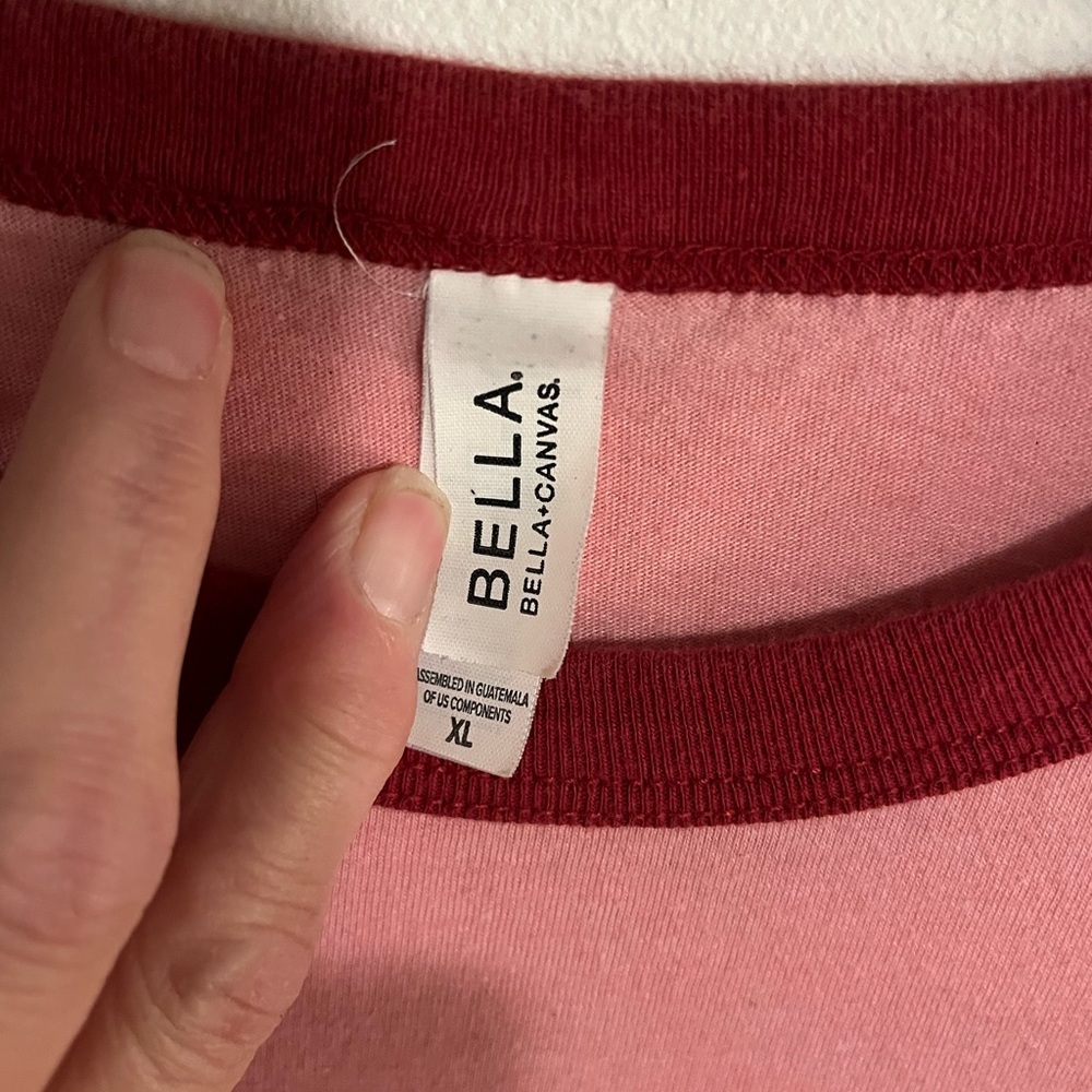 Funny slogan ‘I Hate Your Kids’ Pink Ringer Tee Humor Women XL (looks like a L) - Picture 3 of 7
